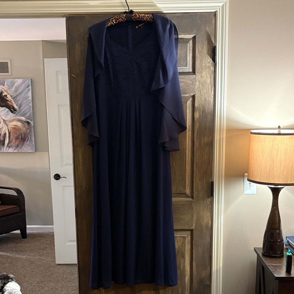 Miusol Dark Blue Long Sleeve Dress